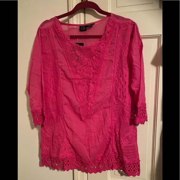 S R Fashions Other - S.R.Fashion Swimsuit Cover-Up PINK Size Large NWT
